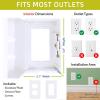 imageBaby Safety Outlet Cover BOX Patent Pending Double Lock for Much Better Toddler Proofing Easier Operation Simple 3 Step Install with Included Screws Provides Extra Space Inside for PlugsAdaptersWhite