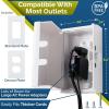 imageBaby Safety Outlet Cover Box 2 Pack Double Lock for Much Better Toddler Proofing Easier Operation Simple 3 Step Install with Included Screws Provides Extra Space Inside for Plugs 2 Pack White2 Count  Pack of 1 