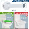 imageBaby Toilet Lock by Wappa Baby  9quotL x 4quotW  Ideal Baby Proof Toilet Lid Lock  No Tools Needed Easy Installation with 3M Adhesive  Top Safety Toilet Seat Lock  Fits Most Toilets  White 1 PackWhite