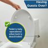 imageBaby Toilet Lock by Wappa Baby  9quotL x 4quotW  Ideal Baby Proof Toilet Lid Lock  No Tools Needed Easy Installation with 3M Adhesive  Top Safety Toilet Seat Lock  Fits Most Toilets  White 1 PackWhite