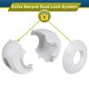 imageChild Safety Door Knob Cover 4 Pack HardtoRemove DualLock Door Handle Covers for Kids  Reusable Baby Proof Door Knob Locks  Installs Easily No Tools Needed BlackWhite