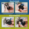 imageChild Safety Door Knob Cover 4 Pack HardtoRemove DualLock Door Handle Covers for Kids  Reusable Baby Proof Door Knob Locks  Installs Easily No Tools Needed BlackBlack
