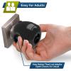 imageChild Safety Door Knob Cover 4 Pack HardtoRemove DualLock Door Handle Covers for Kids  Reusable Baby Proof Door Knob Locks  Installs Easily No Tools Needed BlackBlack