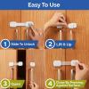 imageChild Safety Strap Locks 10 Pack Baby Locks for Cabinets and Drawers Toilet Fridge ampamp More 3M Adhesive Pads Easy Installation No Drilling Required White