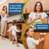 imageChild Safety Strap Locks 10 Pack Baby Locks for Cabinets and Drawers Toilet Fridge ampamp More 3M Adhesive Pads Easy Installation No Drilling Required White