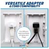 imageClear Outlet Cover Box Patented Double Lock for Much Better Toddler Proofing Easier Operation Simple 3 Step Install with Included Screws Provides Extra Space Inside for Plugs
