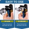 imageDoor Lever Lock 1 Pack Prevents Toddlers from Opening Doors 325quot L  15quot W  45quot H Easy One Hand Operation for Adults Durable ABS with 3M Adhesive Backing Simple Install No Tools NeededBlack