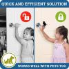 imageDoor Lever Lock 1 Pack Prevents Toddlers from Opening Doors 325quot L  15quot W  45quot H Easy One Hand Operation for Adults Durable ABS with 3M Adhesive Backing Simple Install No Tools NeededBlack