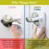 imageDoor Lever Lock 1 Pack Prevents Toddlers from Opening Doors 325quot L  15quot W  45quot H Easy One Hand Operation for Adults Durable ABS with 3M Adhesive Backing Simple Install No Tools NeededWhite