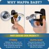 imageDoor Lever Lock 2 Pack  Prevents Toddlers from Opening Doors  Easy OneHand Operation for Adults  Durable ABS with 3M Adhesive Backing  No Tools Needed for InstallBlack