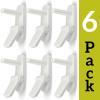 imageDoor Lever Lock 6 Pack Prevents Toddlers from Opening Doors 325quot L  15quot W  45quot H Easy One Hand Operation for Adults Durable ABS with 3M Adhesive Backing Simple Install No Tools NeededWhite