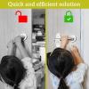 imageDoor Lever Lock 6 Pack Prevents Toddlers from Opening Doors 325quot L  15quot W  45quot H Easy One Hand Operation for Adults Durable ABS with 3M Adhesive Backing Simple Install No Tools NeededWhite