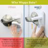 imageDoor Lever Locks 4 Pack  Prevents Toddlers from Opening Doors  Durable ABS with 3M Adhesive  Easy OneHand Operation for Adults No Tools NeededWhite