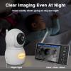 imageHelloBaby 55quot 720P HD Video Baby Monitor No WiFi 4 Cameras Baby Monitors Split Screen Remote PanTiltZoom Baby Monitor Wide View Range 1080P Camera Night Light 4000mAh Battery Ideal Gift