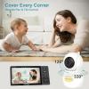 imageHelloBaby 720P 55 HD Baby Monitor with Camera and Audio No WiFi Video Baby Monitor Remote Pan Tilt Zoom Wide View Range 1080P Infant Camera Night Light Hack Proof 4000mAh Battery 1000ftHB6081Newer Version