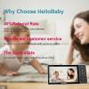imageHelloBaby 720P 55quot HD Baby Monitor 2 Cameras and Audio No WiFi Split Screen Remote Pan Tilt Zoom Video Baby Monitor Wide View Range 1080P Camera Night Light 4000mAh Battery TimeampampClockWhite720P