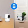 imageHelloBaby 720P 55quot HD Baby Monitor 2 Cameras and Audio No WiFi Split Screen Remote Pan Tilt Zoom Video Baby Monitor Wide View Range 1080P Camera Night Light 4000mAh Battery TimeampampClockWhiteHB6550