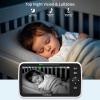 imageHelloBaby 720P 55quot HD Baby Monitor 2 Cameras and Audio No WiFi Split Screen Remote Pan Tilt Zoom Video Baby Monitor Wide View Range 1080P Camera Night Light 4000mAh Battery TimeampampClockWhite6inch