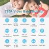 imageHelloBaby 720P 55quot HD Baby Monitor 2 Cameras and Audio No WiFi Split Screen Remote Pan Tilt Zoom Video Baby Monitor Wide View Range 1080P Camera Night Light 4000mAh Battery TimeampampClockWhite720P