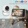 imageHelloBaby 720P 55quot HD Baby Monitor 2 Cameras and Audio No WiFi Split Screen Remote Pan Tilt Zoom Video Baby Monitor Wide View Range 1080P Camera Night Light 4000mAh Battery TimeampampClockWhite6inch