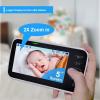 imageHelloBaby Upgrade 5 Baby Monitor with 26Hour Battery 2 Cameras PanTiltZoom 1000ft Range Video Audio Baby Monitor No WiFi VOX Night Vision 2Way Talk 8 Lullabies and TemperatureHB6550