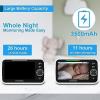 imageHelloBaby Upgrade 5 Baby Monitor with 26Hour Battery 2 Cameras PanTiltZoom 1000ft Range Video Audio Baby Monitor No WiFi VOX Night Vision 2Way Talk 8 Lullabies and TemperatureHB65502