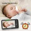 imageHelloBaby Upgrade 5 Baby Monitor with 26Hour Battery 2 Cameras PanTiltZoom 1000ft Range Video Audio Baby Monitor No WiFi VOX Night Vision 2Way Talk 8 Lullabies and TemperatureHB65503