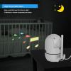 imageHelloBaby Upgrade 5 Baby Monitor with 26Hour Battery 2 Cameras PanTiltZoom 1000ft Range Video Audio Baby Monitor No WiFi VOX Night Vision 2Way Talk 8 Lullabies and TemperatureHB65504