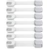 imageChild Safety Strap Locks 10 Pack Baby Locks for Cabinets and Drawers Toilet Fridge ampamp More 3M Adhesive Pads Easy Installation No Drilling Required WhiteGray10 Count Pack of 1
