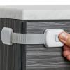 imageChild Safety Strap Locks 4Pack Baby Locks for Cabinets and Drawers Toilet Fridge ampamp More 3M Adhesive Pads Easy Installation WhiteGrayWhiteGray