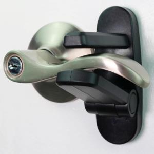 imageDoor Lever Locks 4 Pack  Prevents Toddlers from Opening Doors  Durable ABS with 3M Adhesive  Easy OneHand Operation for Adults No Tools NeededBlack