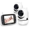 imageHelloBaby Baby Monitor with Remote PanTiltZoom Camera and 32 LCD Screen Infrared Night Vision BlackBlack