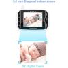 imageHelloBaby Baby Monitor with Remote PanTiltZoom Camera and 32 LCD Screen Infrared Night Vision BlackBlack