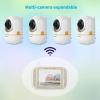 imageHelloBaby Baby Monitor with Remote PanTiltZoom Camera and 32 LCD Screen Infrared Night Vision BlackGold