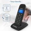 imageHelloBaby DECT 60 Cordless Phone with 4 Handsets for Home Landline Phone with Caller IDCall Waiting Call Block FullDuplex Handset Speakerphone Reliable 1000ft RangeHB16883