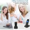 imageHelloBaby DECT 60 Cordless Phone with 4 Handsets for Home Landline Phone with Caller IDCall Waiting Call Block FullDuplex Handset Speakerphone Reliable 1000ft RangeHB16883