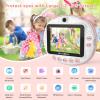 imageHelloBaby Kids Camera Instant Print The Only 32 Large Screen in The World Instant Camera for 312 Girls Christmas Birthday Gifts Toy Selfie Digital Camera Multi Frames ampamp Filters SD CardPink