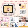 imageHelloBaby Kids Instant Print Camera with 32quot IPS Screen  1080P HD Digital Camera for Girls Ages 312  16GB SD Card ampamp 2 Paper Rolls  Instant Print Kids Camera Toy BluePink