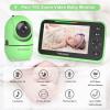 imageHelloBaby No WiFi Baby Monitor Green 5quot Screen 30Hour Battery PanTiltZoom Video Upgrade with Camera and Audio Night Vision VOX 2Way Talk 8 Lullabies and 1000ft Range Ideal for GiftGreen