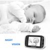 imageHelloBaby Video Baby Monitor with Camera and Audio  Infrared Night Vision  TwoWay Talk  Room Temperature  Lullabies  Long Range and High Capacity Battery