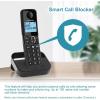 imageHellobaby HB26884 DECT 60 Land Line Phones Cordless with 4 Handsets Landline Telephones for Home Business Phone with Full Duplex Speakerphone Call Block 1000 ft Caller IDCall Waiting BlackHB26883