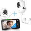 imageHelloBaby Baby Monitor 2 Cameras with Mount Upgrade 5 Screen 26Hour Battery Life Crib Baby Monitor Mount Without Tools or Wall Damage