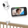 imageHelloBaby Baby Monitor No WiFi with Crib Clip 5 Screen and 30Hour Battery Life Baby Monitor with Camera and Audio Flexible Clamp Mount with Long Gooseneck Arm by Hello Baby