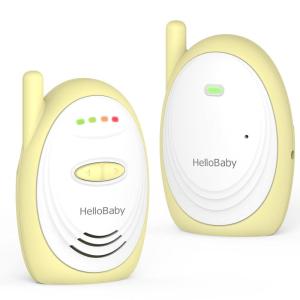 imageHelloBaby HB168 Audio Baby Monitor with up to 1000 ft of Range Sound Indicator Digitized Transmission One Way Audio