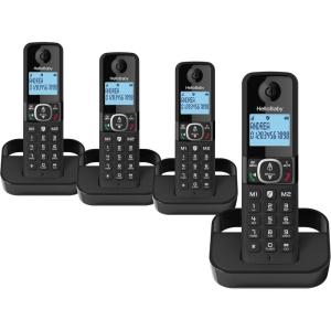 imageHellobaby HB26884 DECT 60 Land Line Phones Cordless with 4 Handsets Landline Telephones for Home Business Phone with Full Duplex Speakerphone Call Block 1000 ft Caller IDCall Waiting BlackHB26884