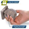 imageChild Safety Door Knob Cover 4 Pack HardtoRemove DualLock Door Handle Covers for Kids  Reusable Baby Proof Door Knob Locks  Installs Easily No Tools Needed ClearTransparent