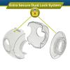 imageChild Safety Door Knob Cover 4 Pack HardtoRemove DualLock Door Handle Covers for Kids  Reusable Baby Proof Door Knob Locks  Installs Easily No Tools Needed ClearTransparent
