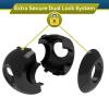 imageChild Safety Door Knob Cover 4 Pack HardtoRemove DualLock Door Handle Covers for Kids  Reusable Baby Proof Door Knob Locks  Installs Easily No Tools Needed ClearBlack