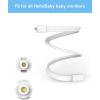 imageHelloBaby Baby Monitor Mount for HB6550 Pro HB6560 HB65 HB6339 HB40 HB6081 HB66 HB6351 20 Inch Flexible Arm Bracket Sturdy Camera Holder Attaches to Crib Cot Shelves No Tools or Wall DamageMount