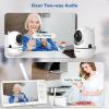 imageHelloBaby Baby Monitor with 6quot World First IPS Screen 30Hrs Battery Remote PanTiltZoom Camera No WiFi Video Baby Monitor Camera and Audio ECO VOX 2Way Talk Night Vision 1000ft PortableHB6560